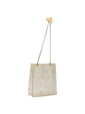 Authentic CHANEL Shoulder Bag Vinyl Beige CC